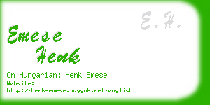 emese henk business card